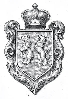 Coat of arms cross-hatched