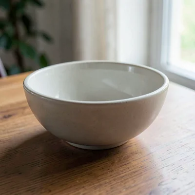 Bowl on empty table