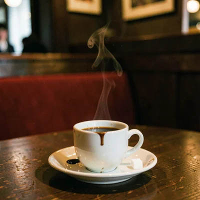 Ceramic Cup with Rising Steam
