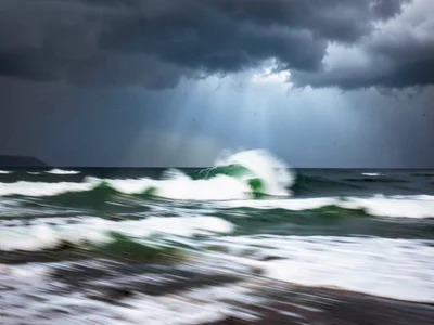 Storm power visible in chaotic blur