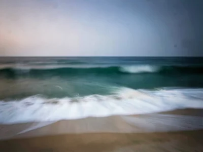 Long exposure showing tide change
