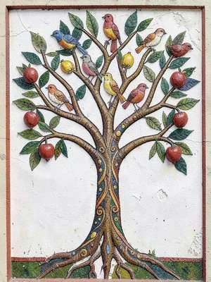 Sgraffito tree of life