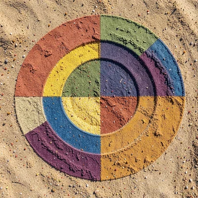 Medicine wheel with four colors