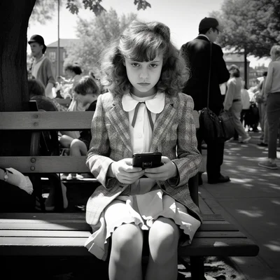 Street photo in the style of Vivian Maier At an age-o
