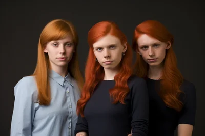 Awkward family photo redheads