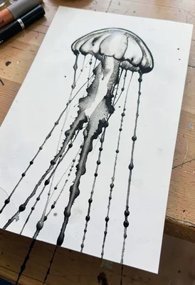 Jellyfish tentacles drip