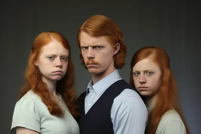 Awkward family photo redheads
