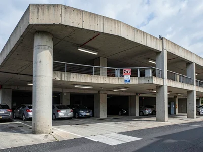 Brutalist parking structure