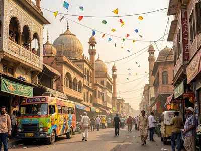 Lahore walled city rooftops