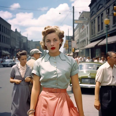 Vivian Maier color photo of surprising person or situ