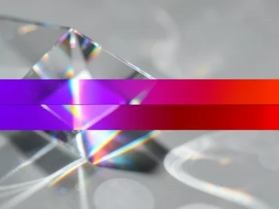 Single spectral band isolated through narrow slit, pure violet-to-red gradient o