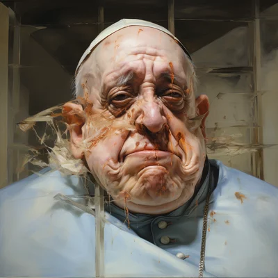 Jenny Saville portrait of the pope