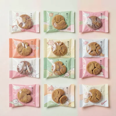 Kyoto Yatsuhashi Pastel Wrapper Grid