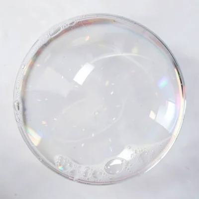 Soap bubble surface